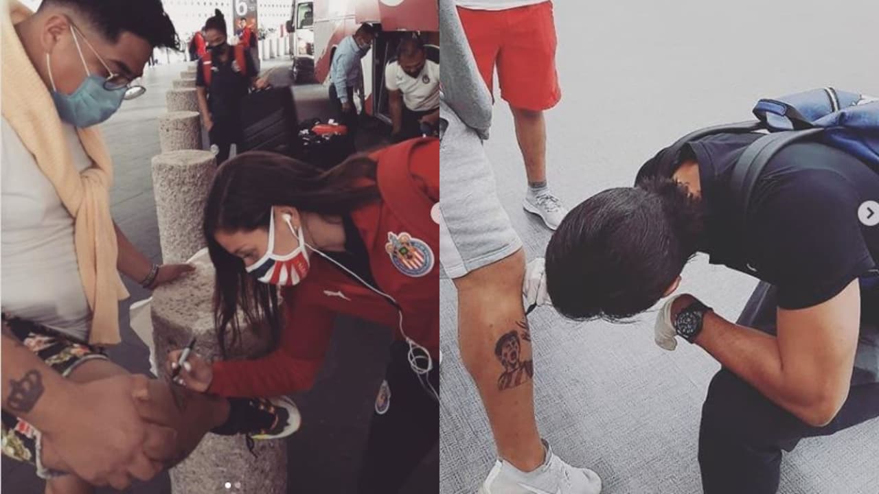 Fan de Chivas se tatúa las caras de Norma Palafox y JJ Macías
