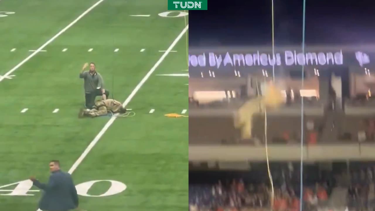 Militar pierde la vida tras caer a rapel en partido celebrado en el Alamodome de San Antonio