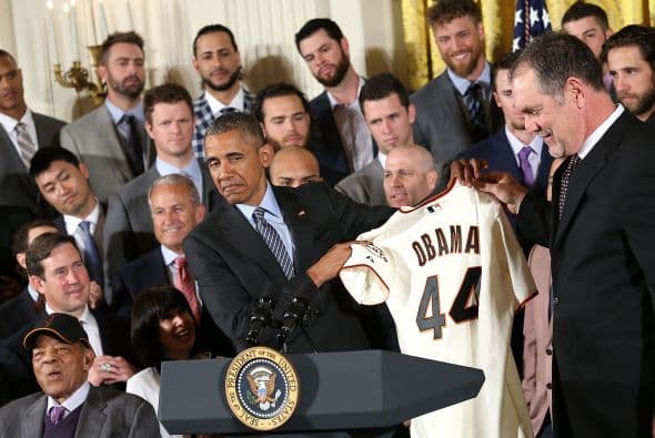 Obama recibió al equipo en la Casa Blanca por tercera vez en cinco años.