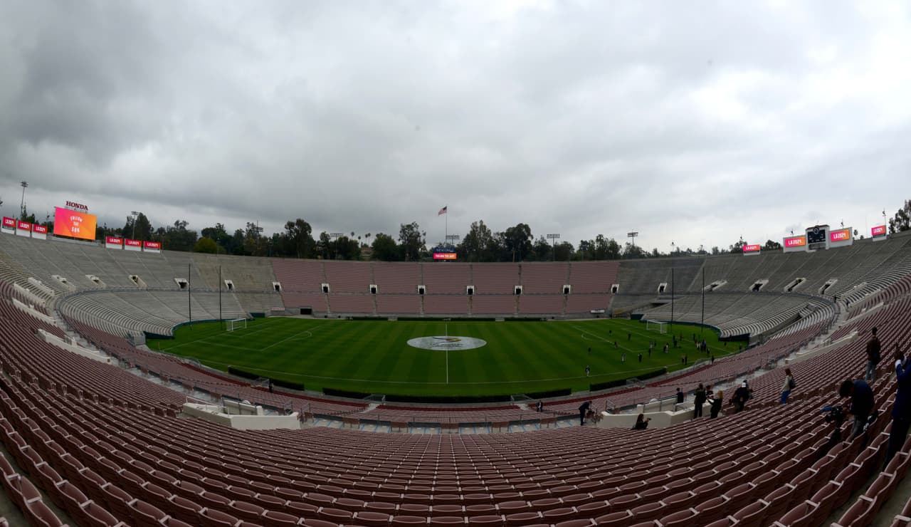 El interior del Rose Bowl.