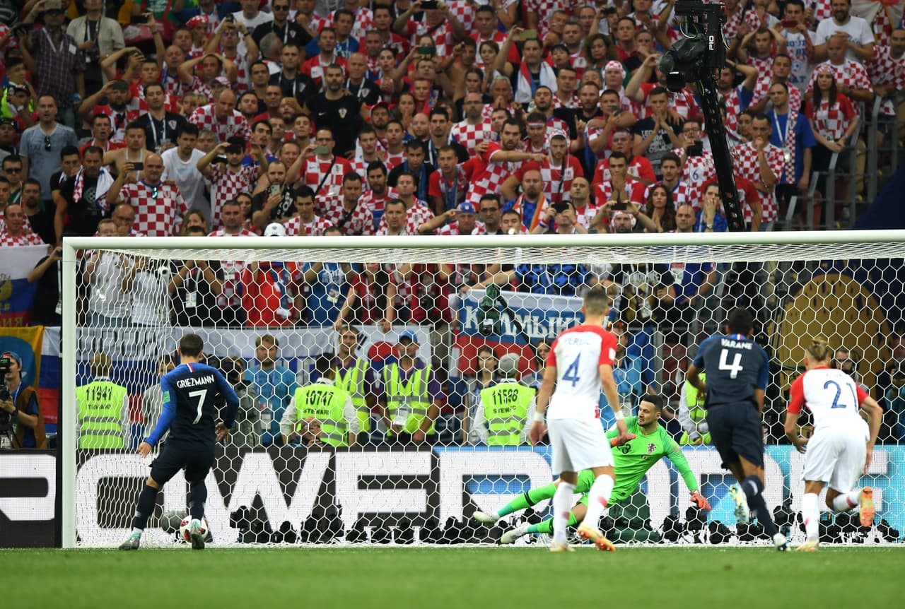 Cuarto gol del delantero galo en esta Copa del Mundo y uno que devolvía la ilusión a su país para irse campeones al descanso.