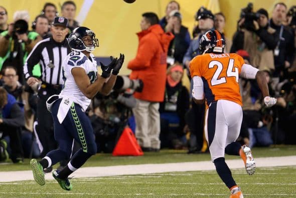 El veterano Champ Bailey perdió la marca de su receptor Doug Baldwin.