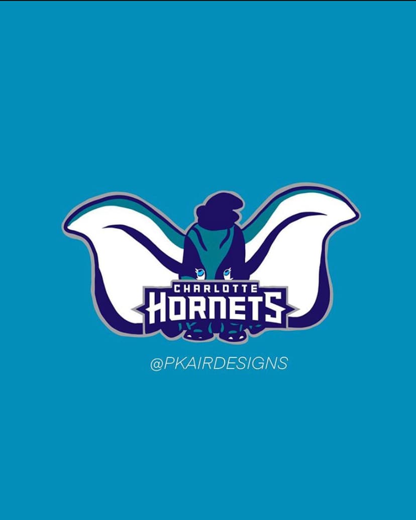 <b>Charlotte Hornets</b>
<br>De espalda, pero queda claro que Campanita sería la indicada para adornar este logo.