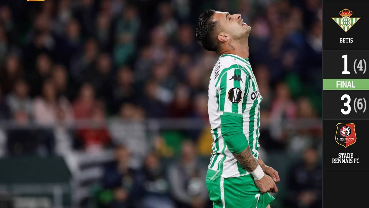 Con escasos 10 minutos de Lainez, Betis quedó eliminado de Europa League