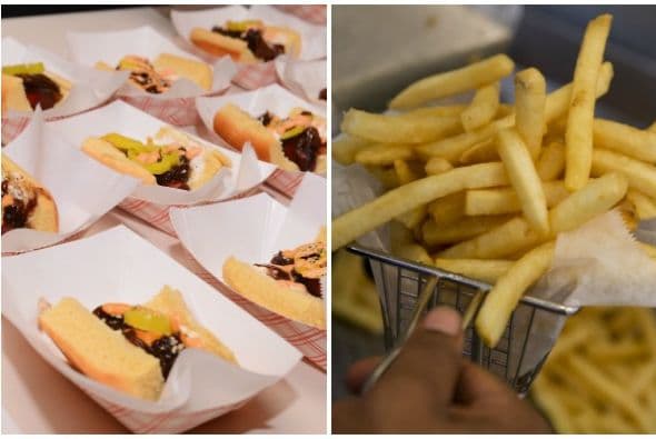 Durante el fin de semana del Gran Premio de Fórmula 1 se necesita mucha comida para satisfacer el apetito de los miles de asistentes, para que te des una idea: se requieren 12,000 libras de papas a la francesa y suficientes perros calientes para crear una línea de 5.32 millas (una distancia que recorrería el circuito una vez y media)