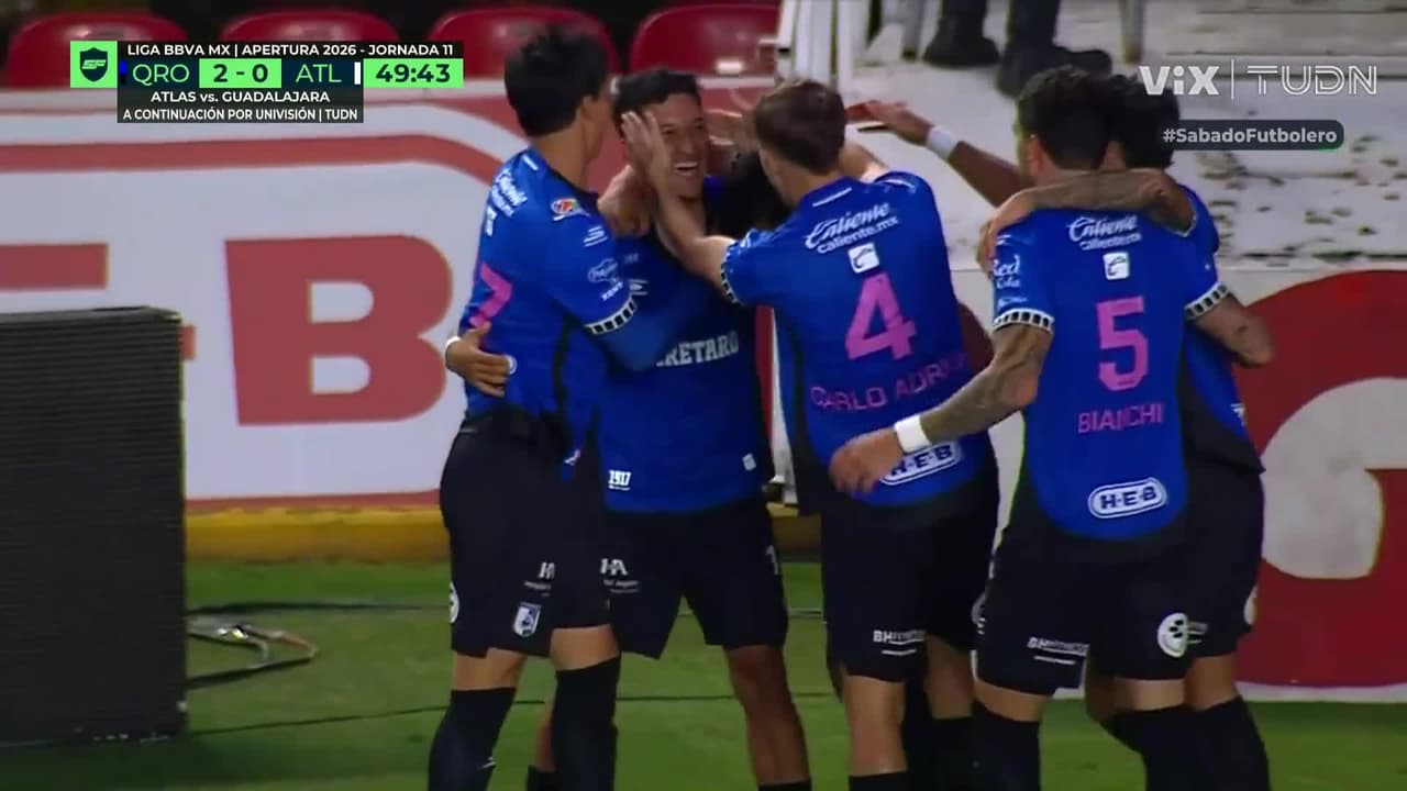 ¡Querétaro le está ganando 2-0 al Atlante con este golazo!