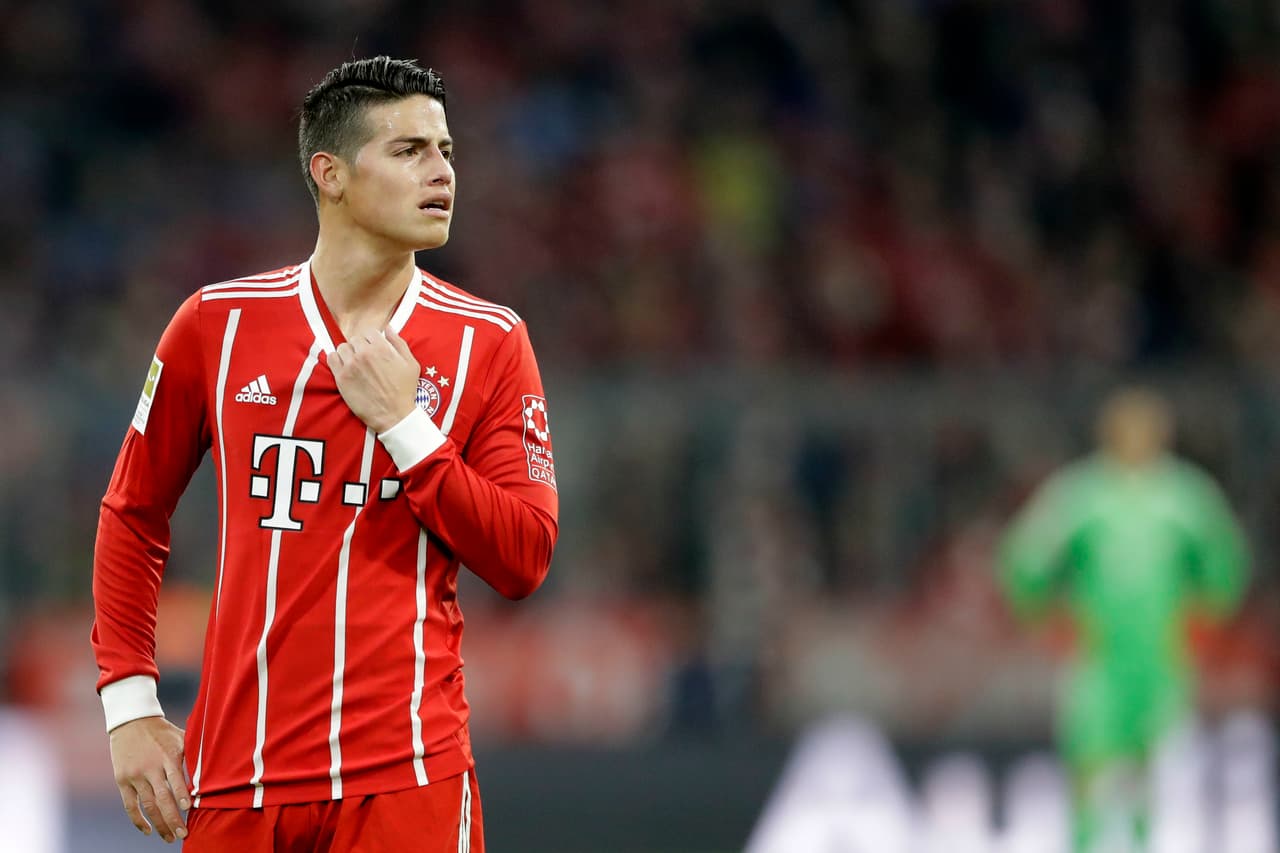 James Rodríguez (F.C. Bayern Múnich): el colombiano habría perdido valor en el mercado tras los últimos meses en el Real Madrid. En este momento tiene un costo de 50 millones de euros, lo que quiere decir que ha rebajado su valor en un 28%.