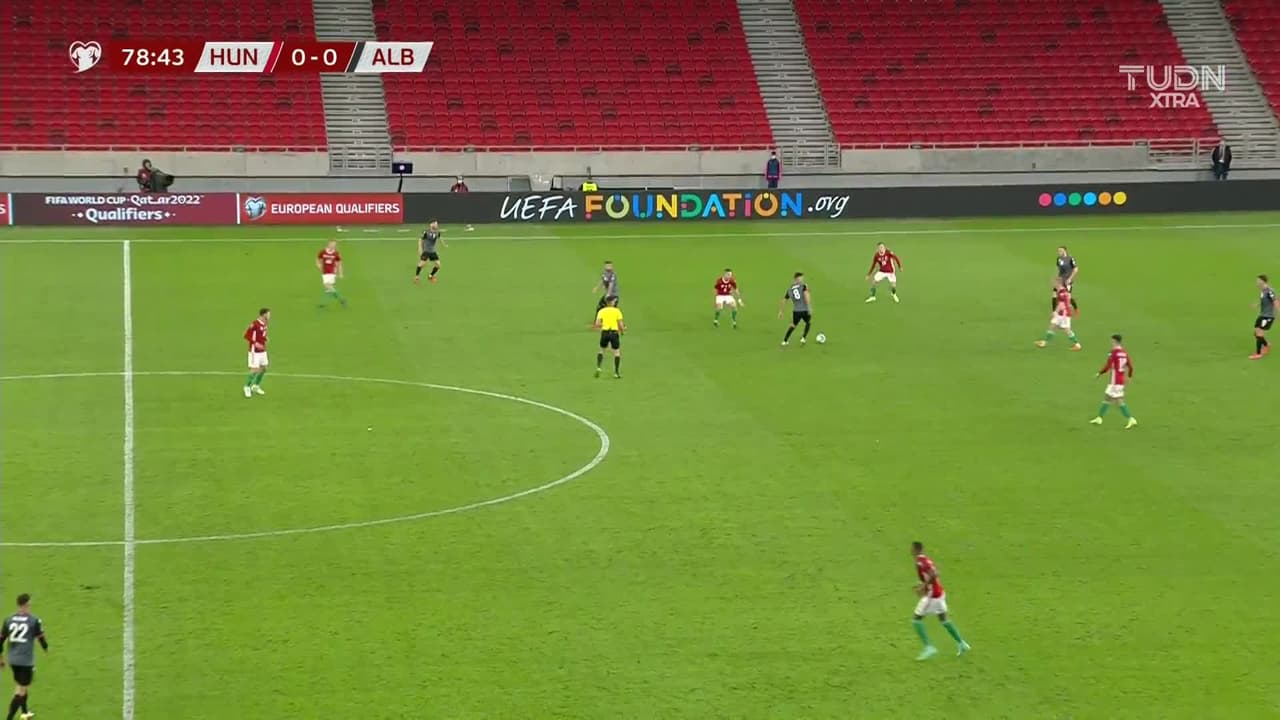 ¡GOL!  anota para Albania. Armando Broja