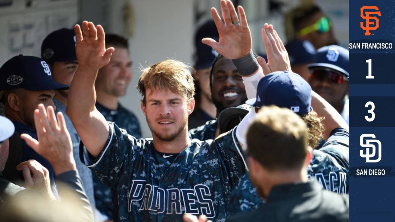 Con un pitcheo hermético y bateo oportuno, los Padres superaron a los Giants para adueñarse de su primera serie en 2019 en las Grandes Ligas.