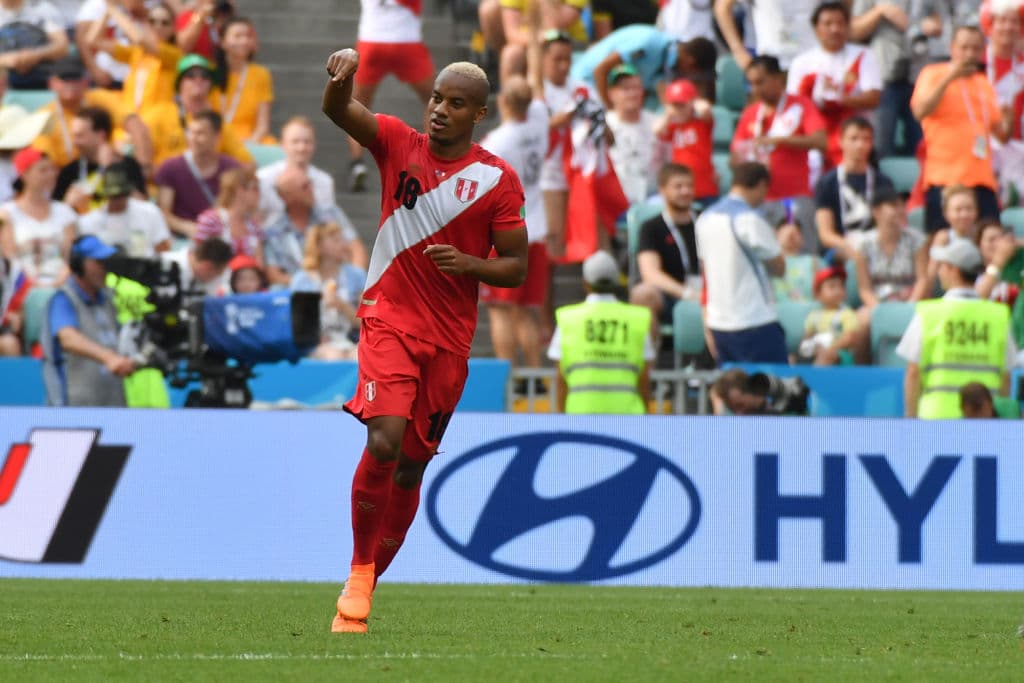 Al minuto 18', André Carrillo rompió la racha de 13.152 días que tenía Perú sin conocer un gol en la Copa del Mundo, desde el tanto de Guillermo La Rosa contra Polonia en España 82.