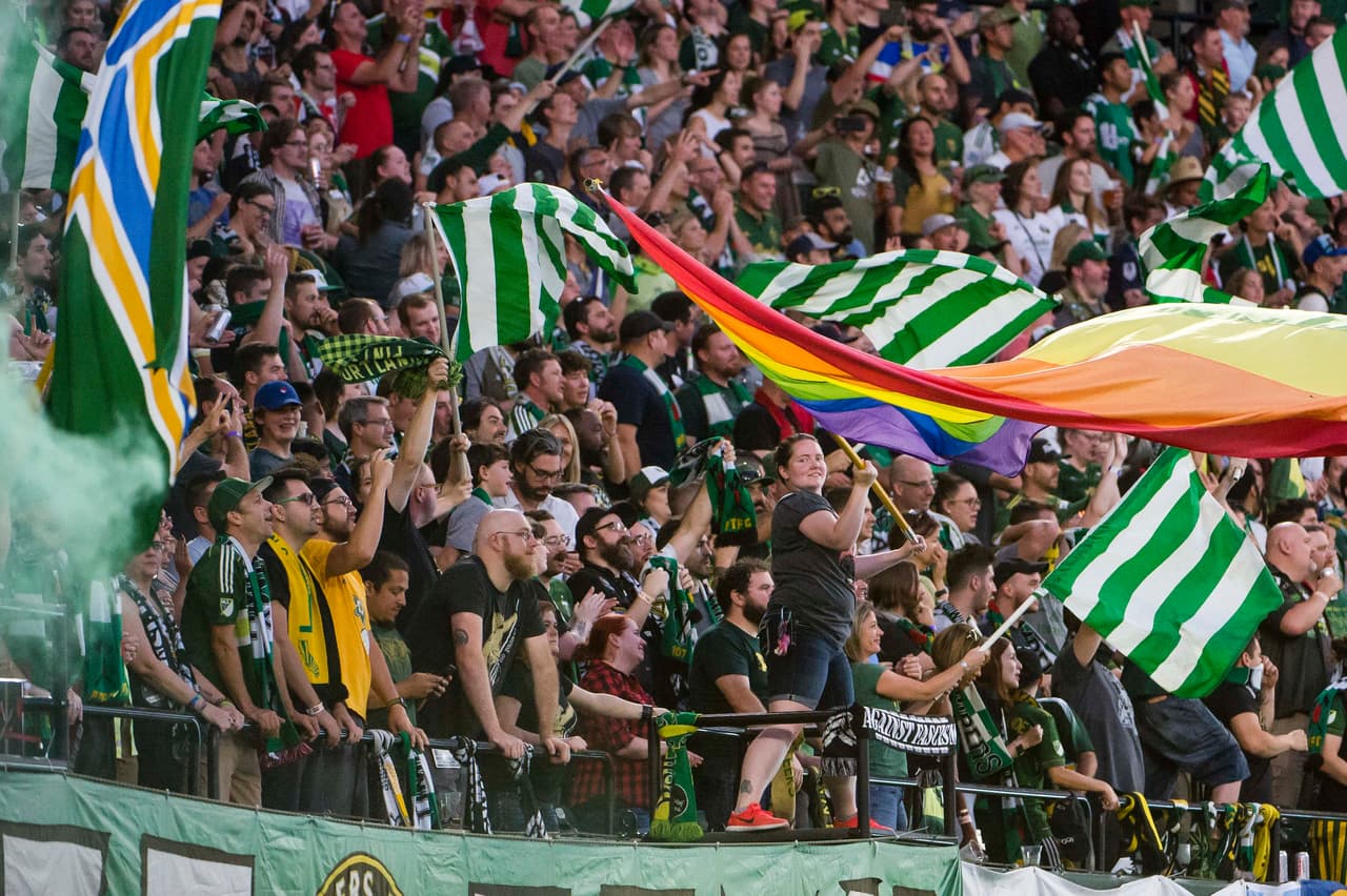 Aficionados de Portland Timbers.