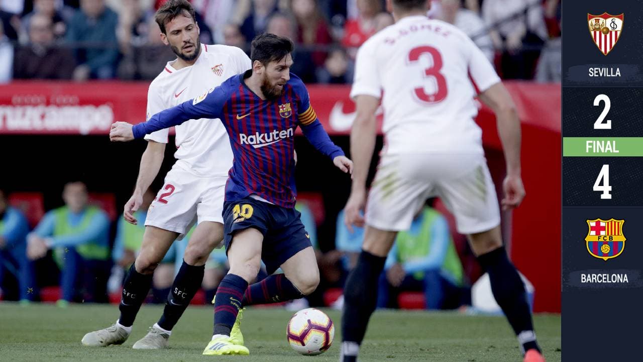 Messi, un festín y el contundente triunfo del Barcelona