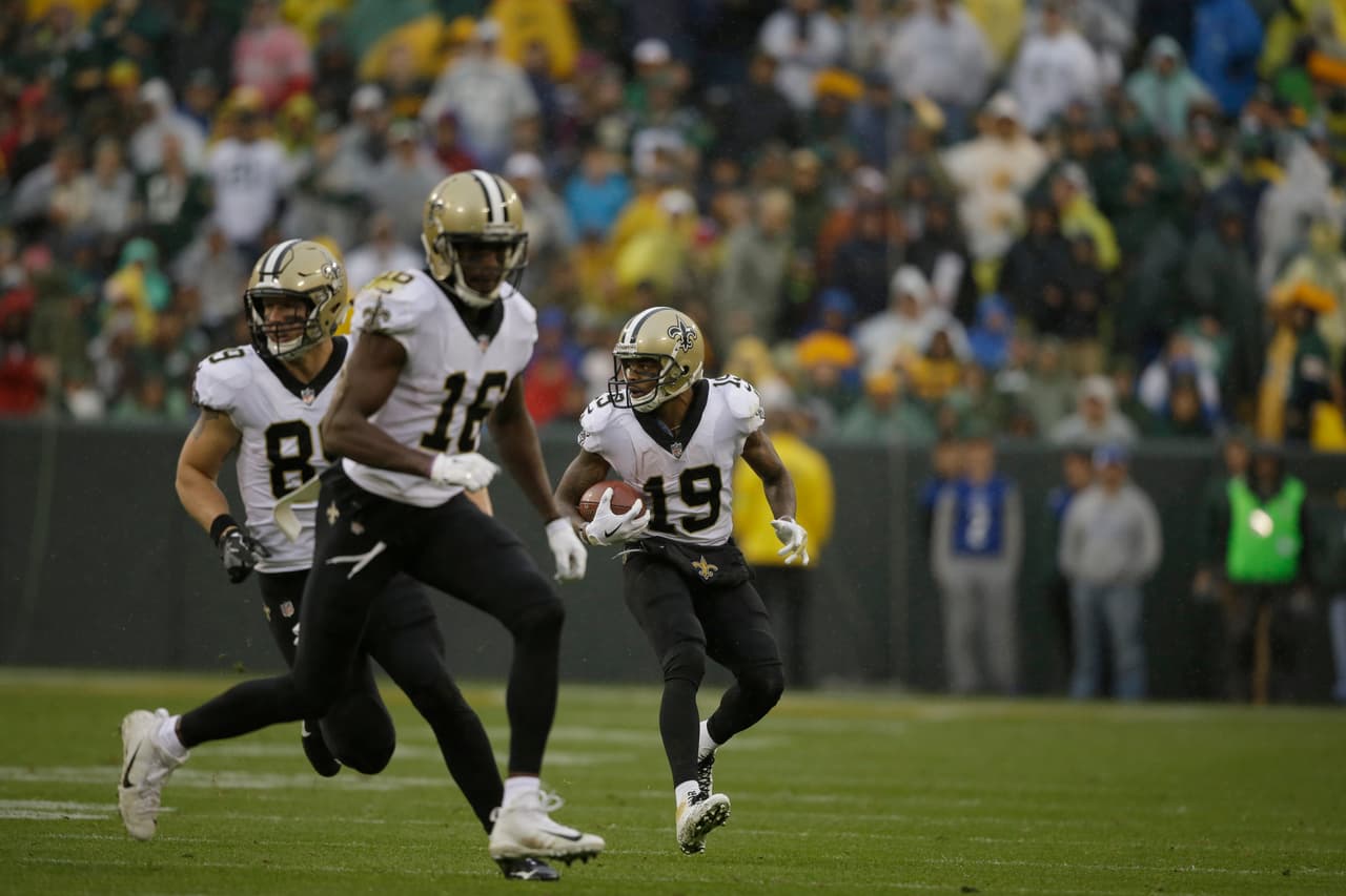 EL receptor Ted Ginn Jr, fue el blanco preferido por Brees. Atrapó 7 pases para 141 yardas aunque no logró ver las diagonales.