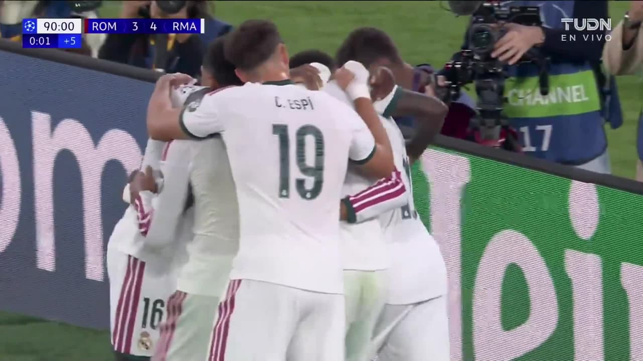 ¡Real Madrid remonta un 3-1 a la Roma y marca el 3-4 al 90'!