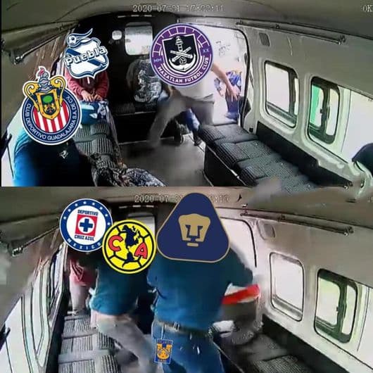 Los mejores memes de la combi y el fubol mexicano que circulan en redes sociales.