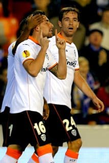 Alcácer hizo dos de los 5 goles del Valencia.