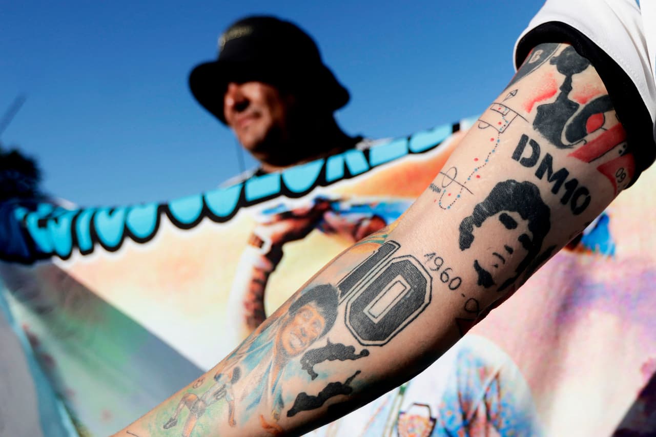 Festejos de la selección argentina en Buenos Aires tras ganar el Mundial Qatar 2022.