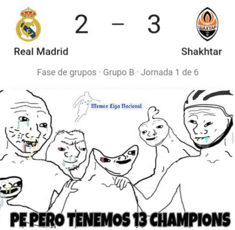El Real Madrid cae y los memes hacen lo suyo | Los merengues arrancaron con el pie izquierdo en la Champions y las redes sociales no perdonan a los de Zidane.