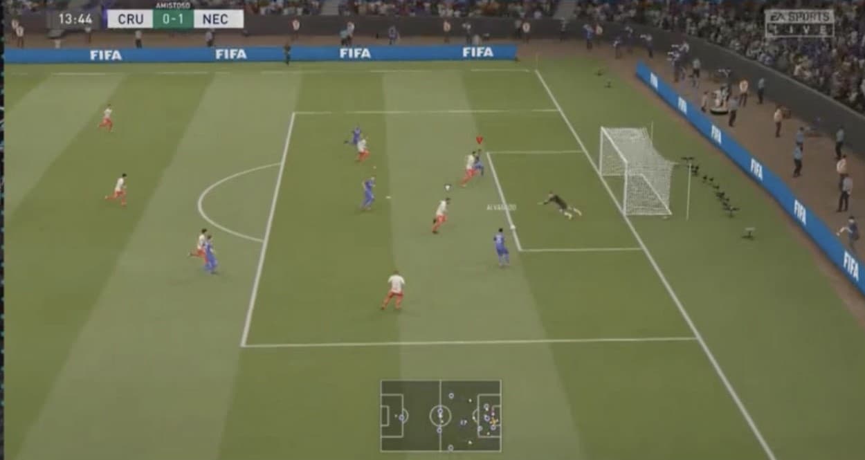 Cruz Azul no logra aguantar la ventaja y en la última jugada del partido Kevin Mercado se logra meter en el área de la Máquina para marcar el tanto del empate.