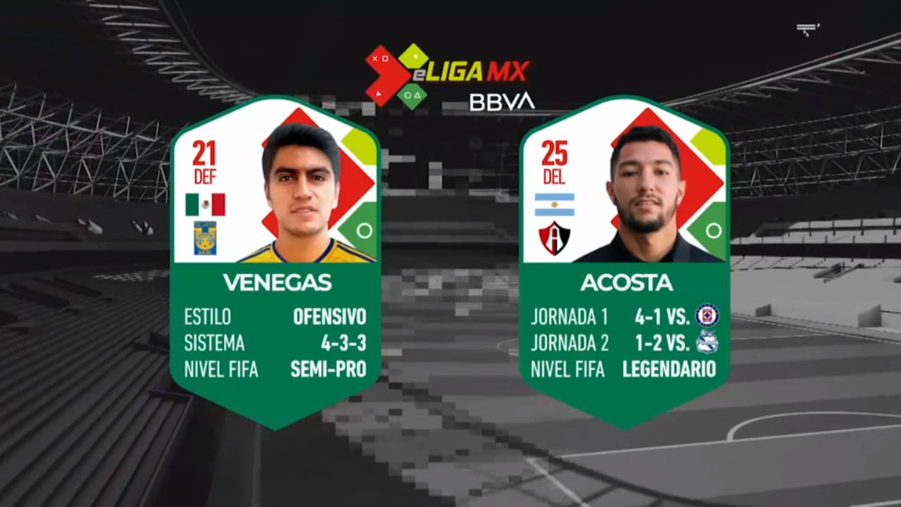 Luciano Acosta, el representante de Atlas, hizo lo que quiso con Francisco Venegas que no mostró habilidad en el futbol virtual.