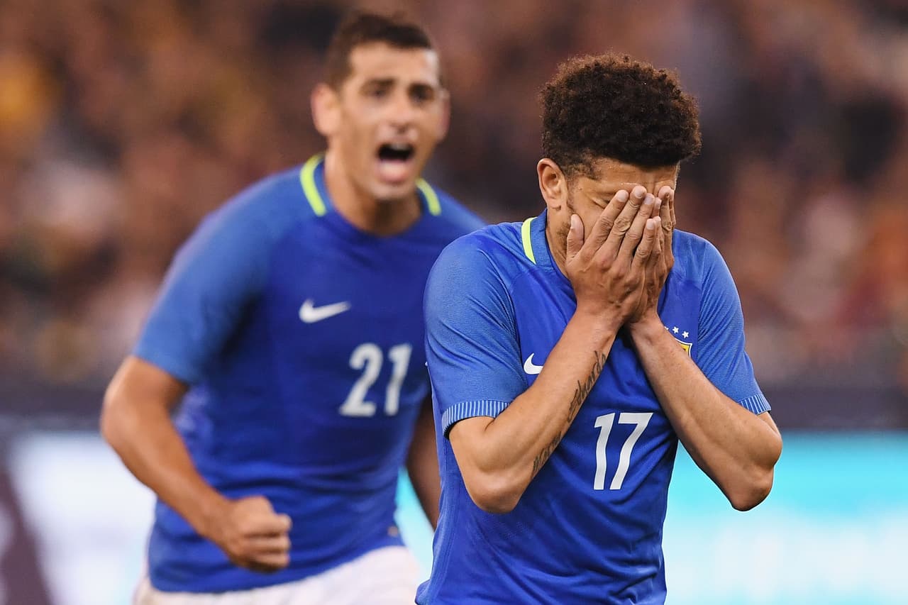 El momento emotivo del partido lo protagonizó Taison (Shakhtar Donetsk), quien marcó su primer gol con la selección tras 4 partidos jugados.