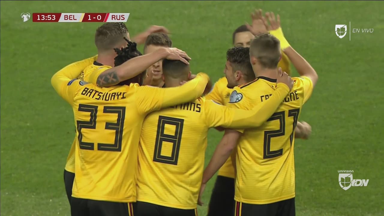 Contragolpe ejemplar: Tielemans, con un golazo, marca el 1-0 de Bélgica ante Rusia