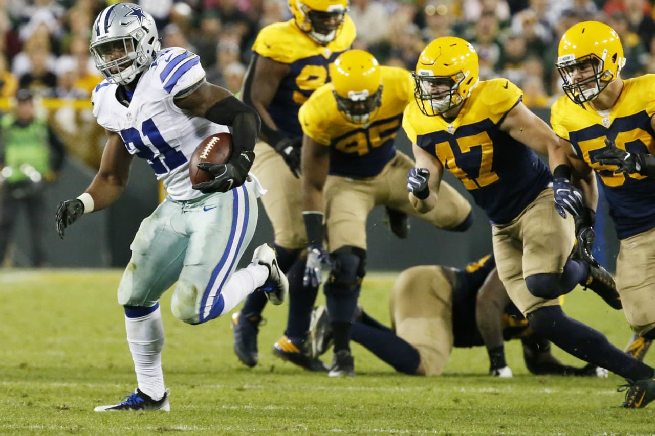 ¿Podrá Ezekiel Elliot volver a correr para 157 yardas en Lambeau Field?