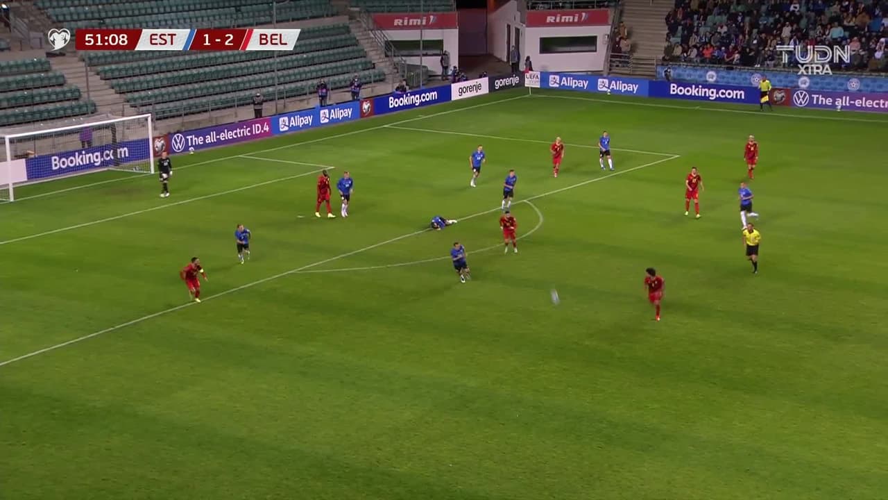 ¡Doblete de Lukaku! Bélgica ya le gana 1-3 a Estonia