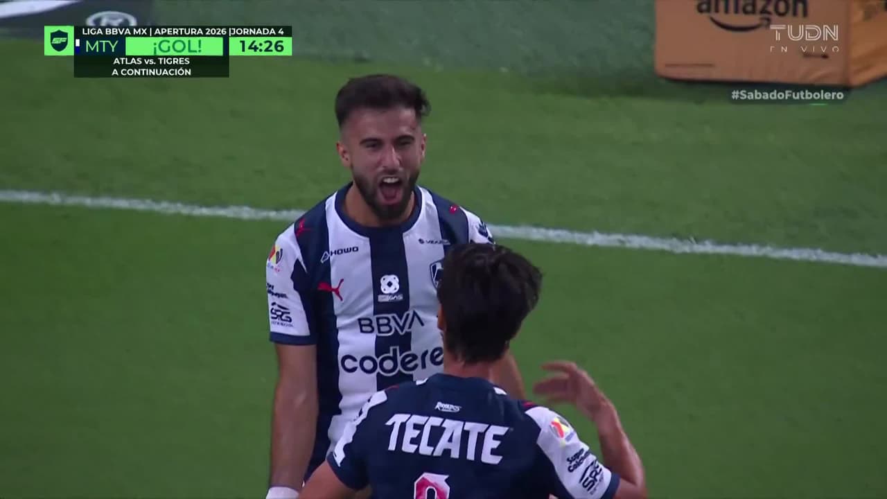 ¡Enfermo golazo de Rossi! Rayados anota el segundo ante los Bravos de Juárez