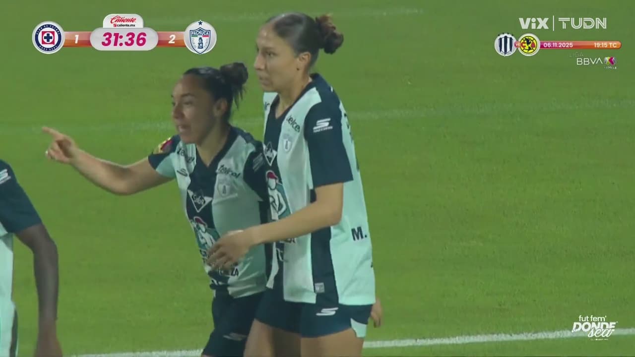 ¡Doblete de Charlyn Corral! Pachuca toma la ventaja 1-2
