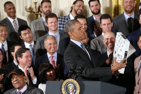 Obama recibió al equipo en la Casa Blanca por tercera vez en cinco años.
