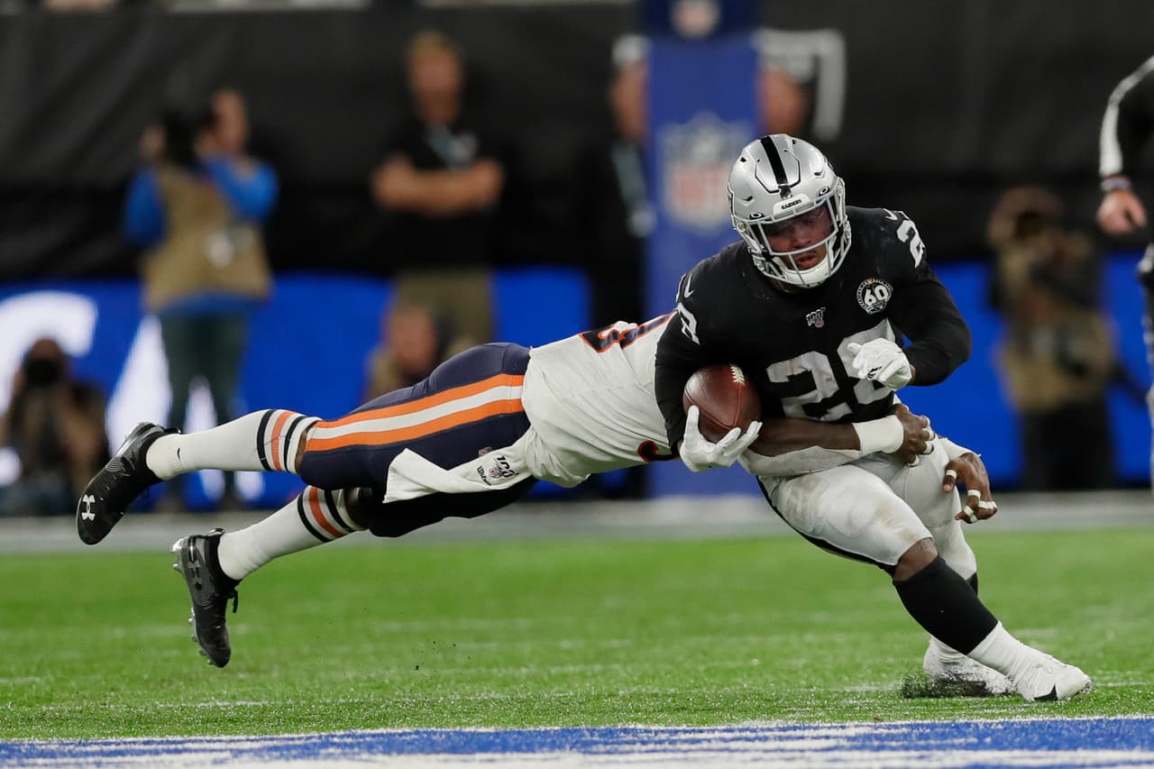 Los Raiders vencieron 24-21 a los Chicago Bears, en el estadio del Tottenham en Londres, y se ponen 3-2 en la temporada.