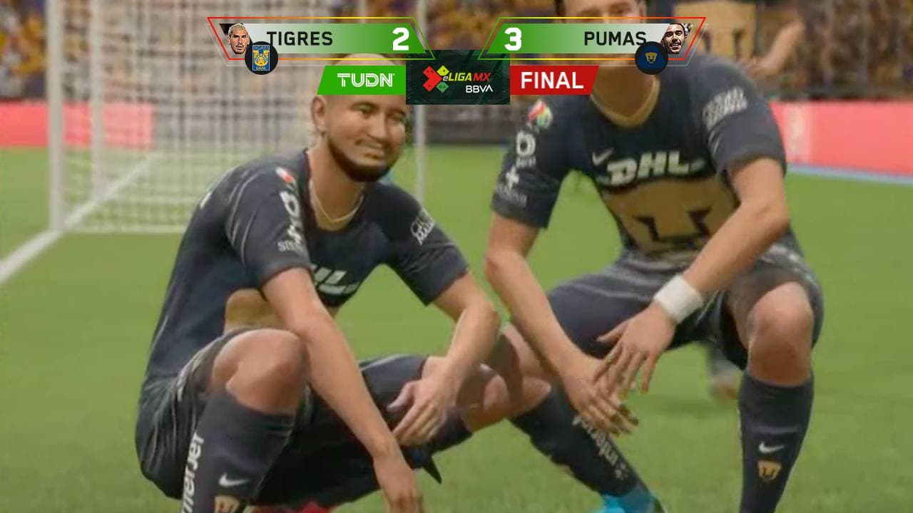 ¡De último suspiro! Pumas le remonta a Tigres 