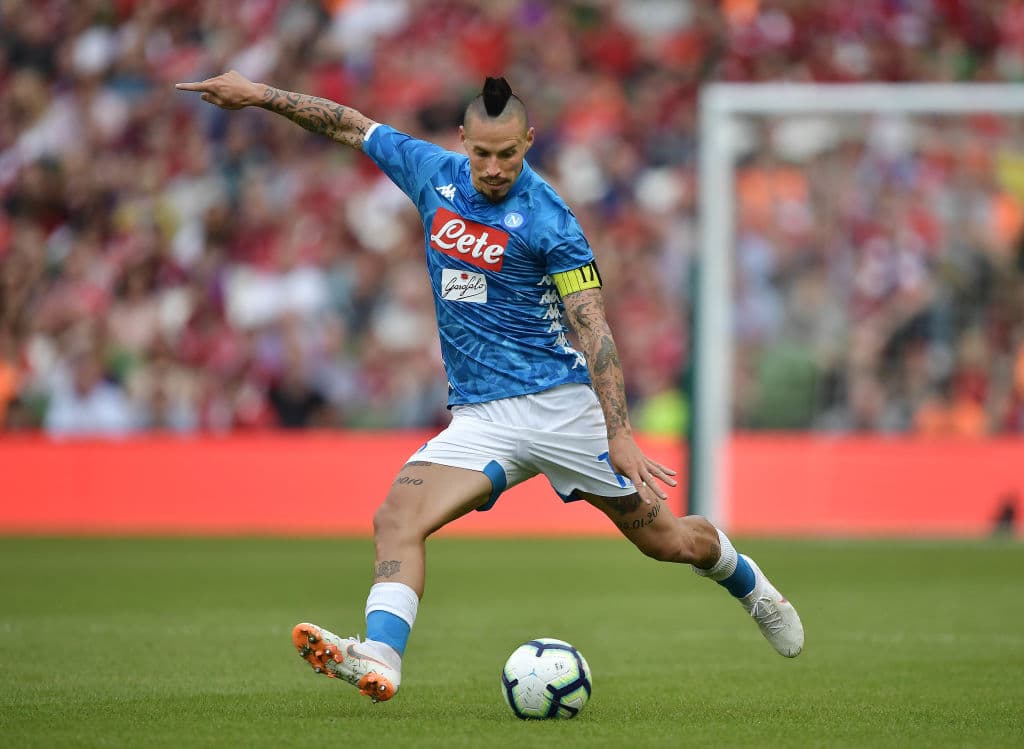 Uno de los hombres veteranos e históricos en Napoli es el eslovaco Marek Hamsik, que es el máximo goleador del club con 120 goles en 500 partidos a sus 31 años, 11 de ellos con los italianos.