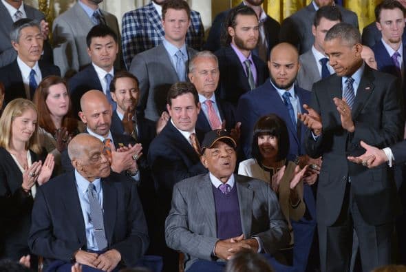 Obama recibió al equipo en la Casa Blanca por tercera vez en cinco años.