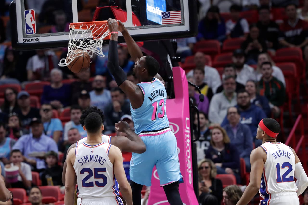 Bam Adebayo se lució con una clavada, 18 puntos, ocho rebotes y 11 asistencias para el triunfo del Miami Heat.