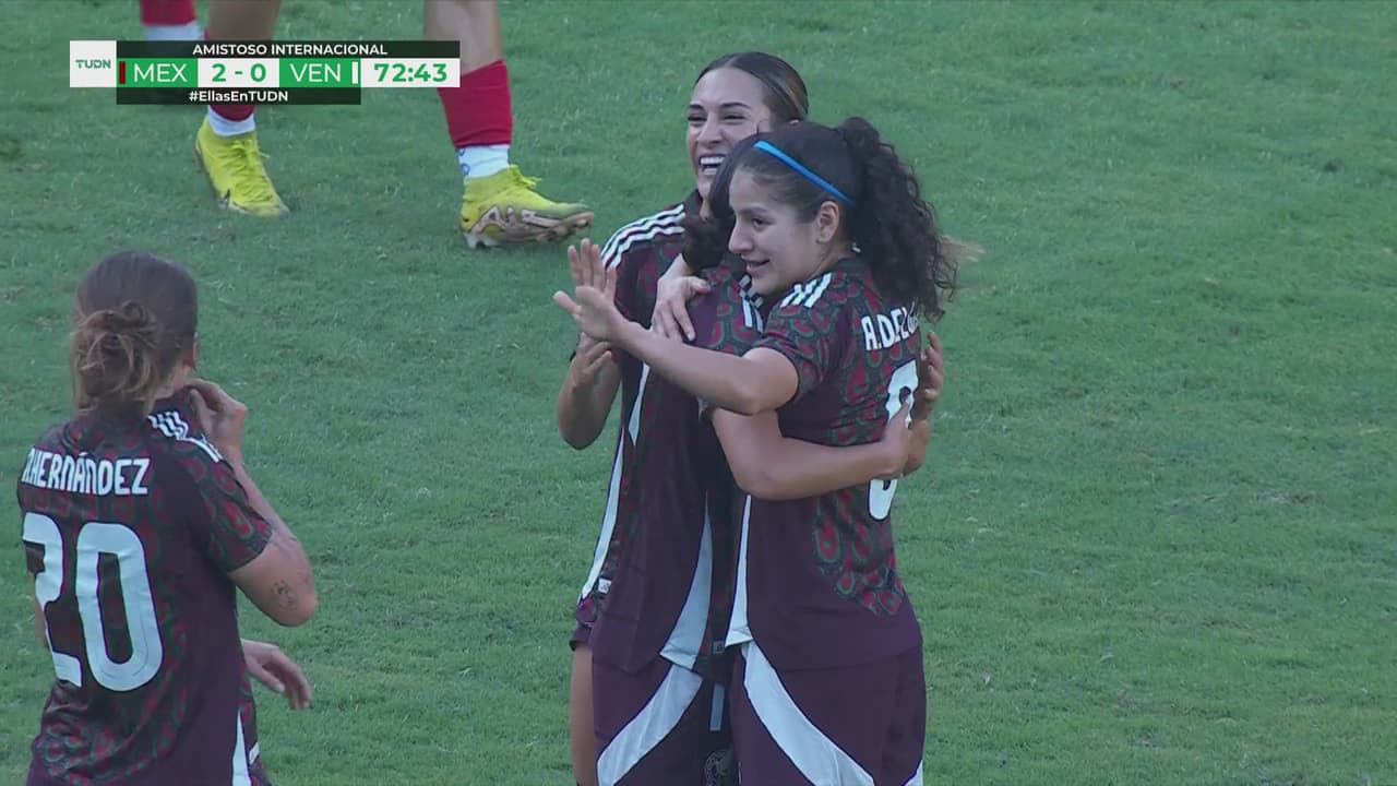 ¡Doblete de Nicole Pérez! México derrota 3-0 a Venezuela