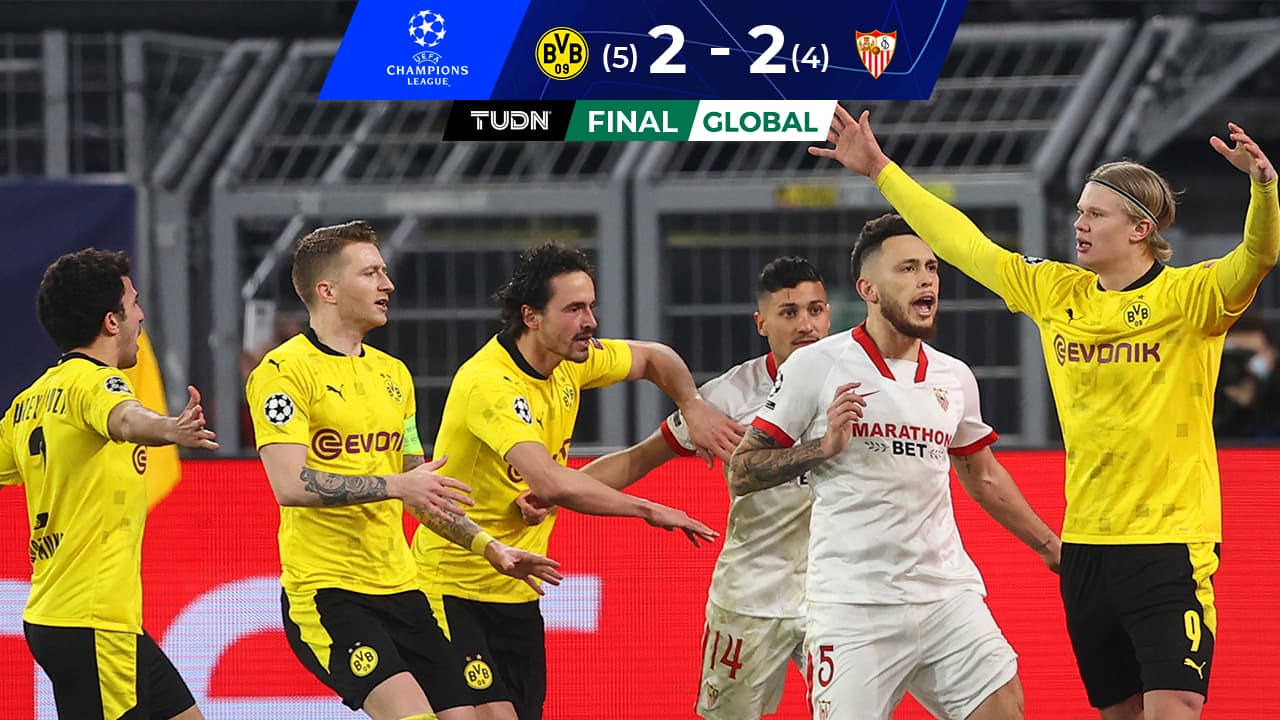 Haaland liquida al Sevilla y pone al Dortmund en Cuartos de Final