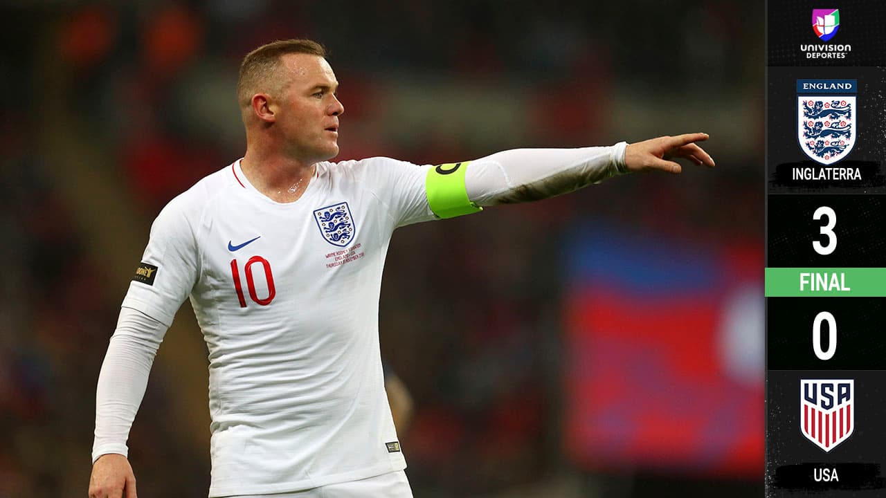 Despedida de gala: Inglaterra goleó a Team USA en adiós de Rooney