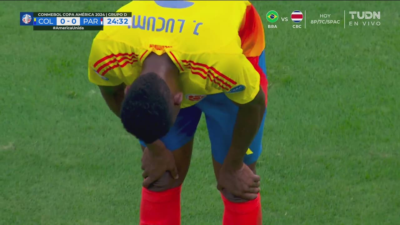 ¡Malas noticias! Lucumí sale lesionado y muestra su frustración