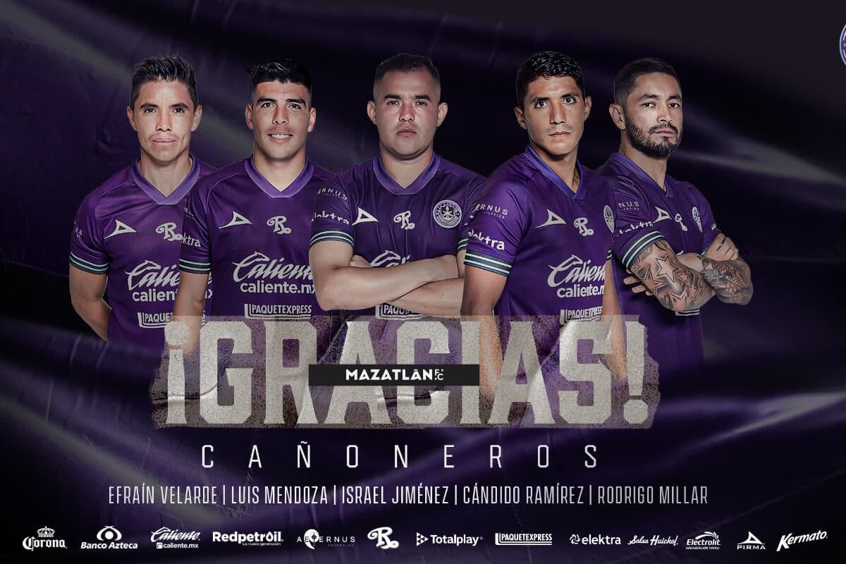 Mazatlán FC revela sus bajas de cara al Apertura 2021