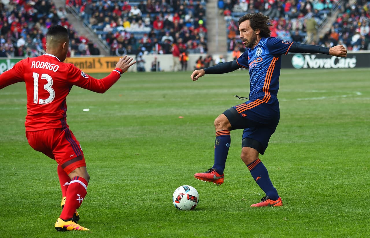 Pirlo en el debut 2016 con NYCFC.