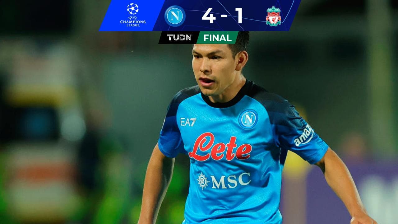 'Chucky' Lozano reaparece en la goleada del Napoli frente al Liverpool