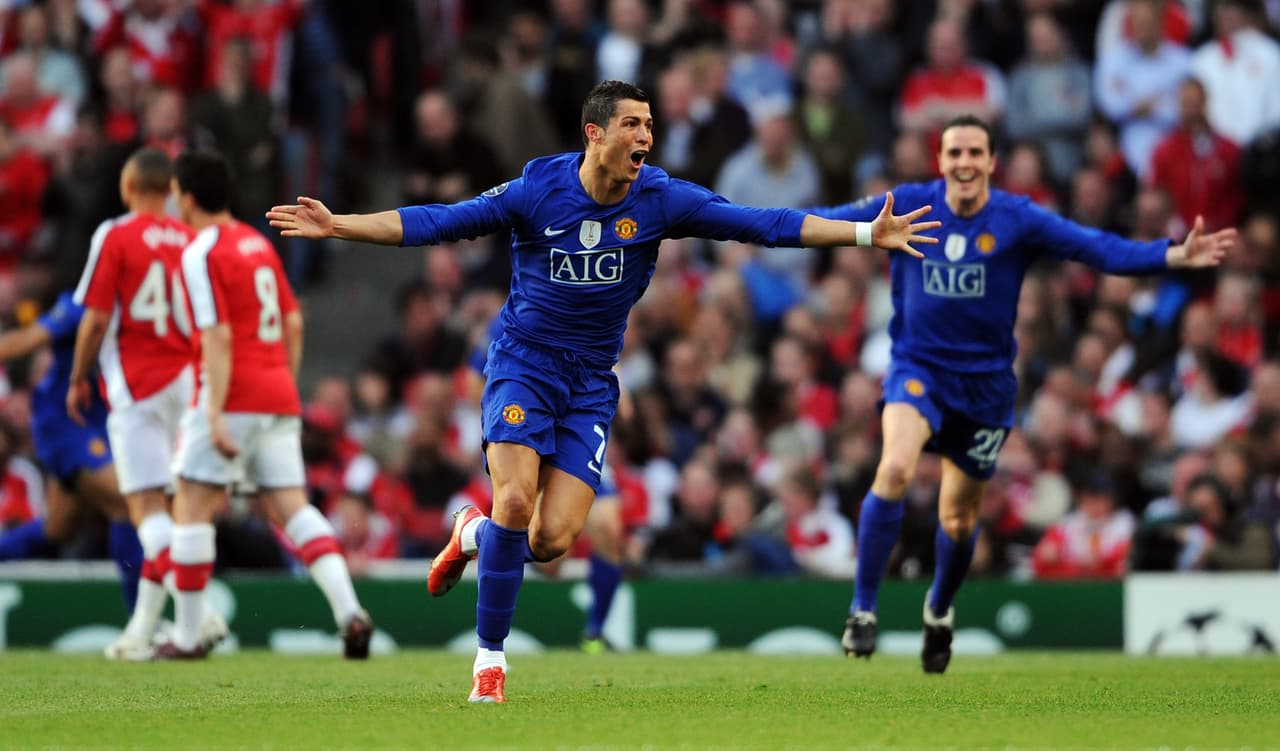 El último gol de Cristiano Ronaldo con el United en Champions fue en el juego de vuelta de la semifinal contra Arsenal, con doblete en el 1-3 el 5 de mayo de 2009. Fueron los tantos 14 y 15.