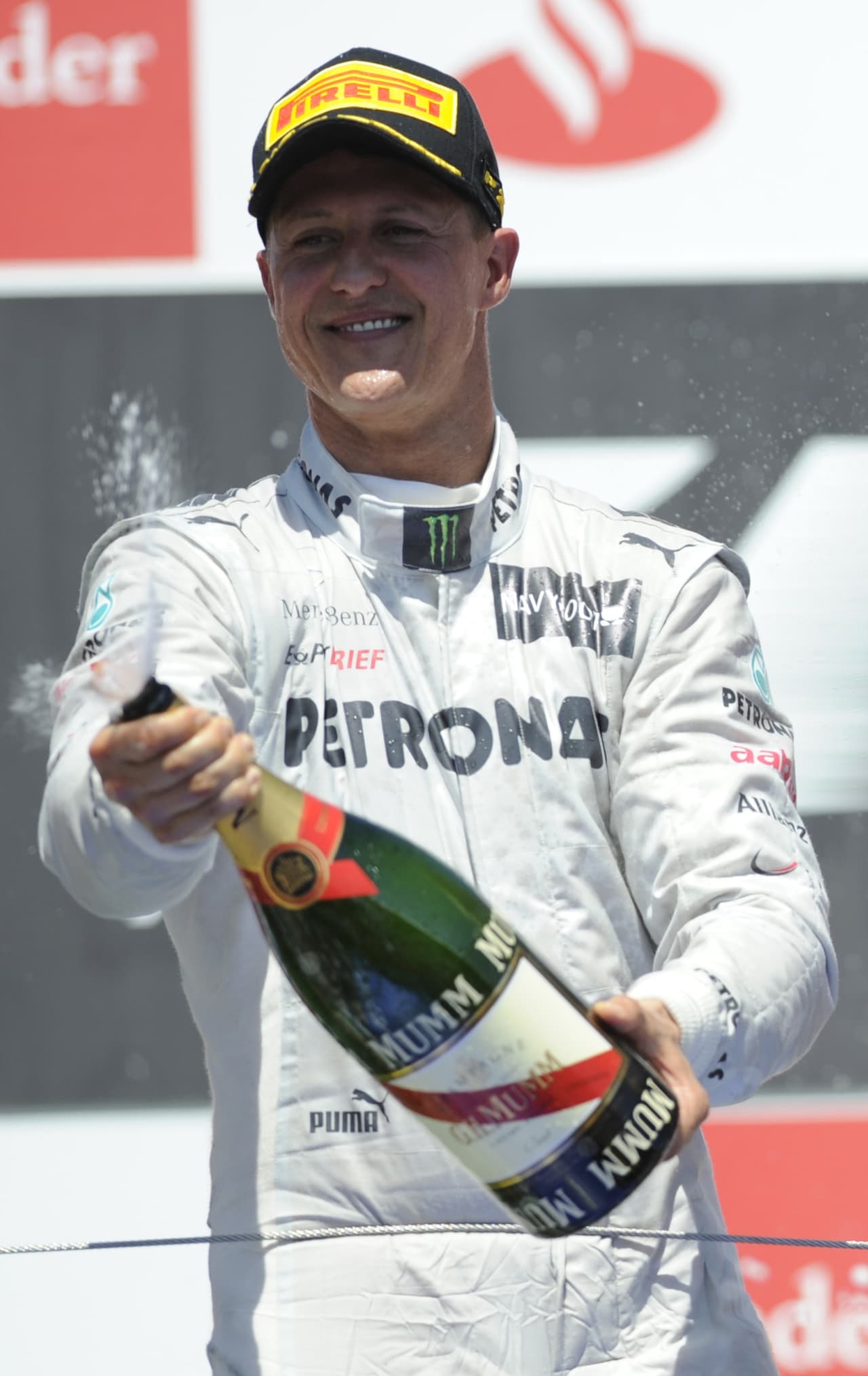 Solo hasta la temporada 2012 llegó su primer y único podio en su regreso a la Fórmula 1.