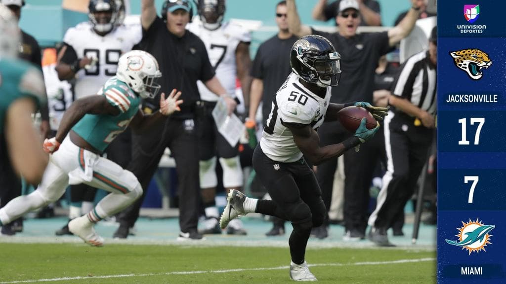 Los Jaguars hallan un poco del orgullo perdido y obtienen su quinto triunfo de la temporada. Al mismo tiempo, los del norte de Florida eliminaron a los Dolphins al vecerlos.