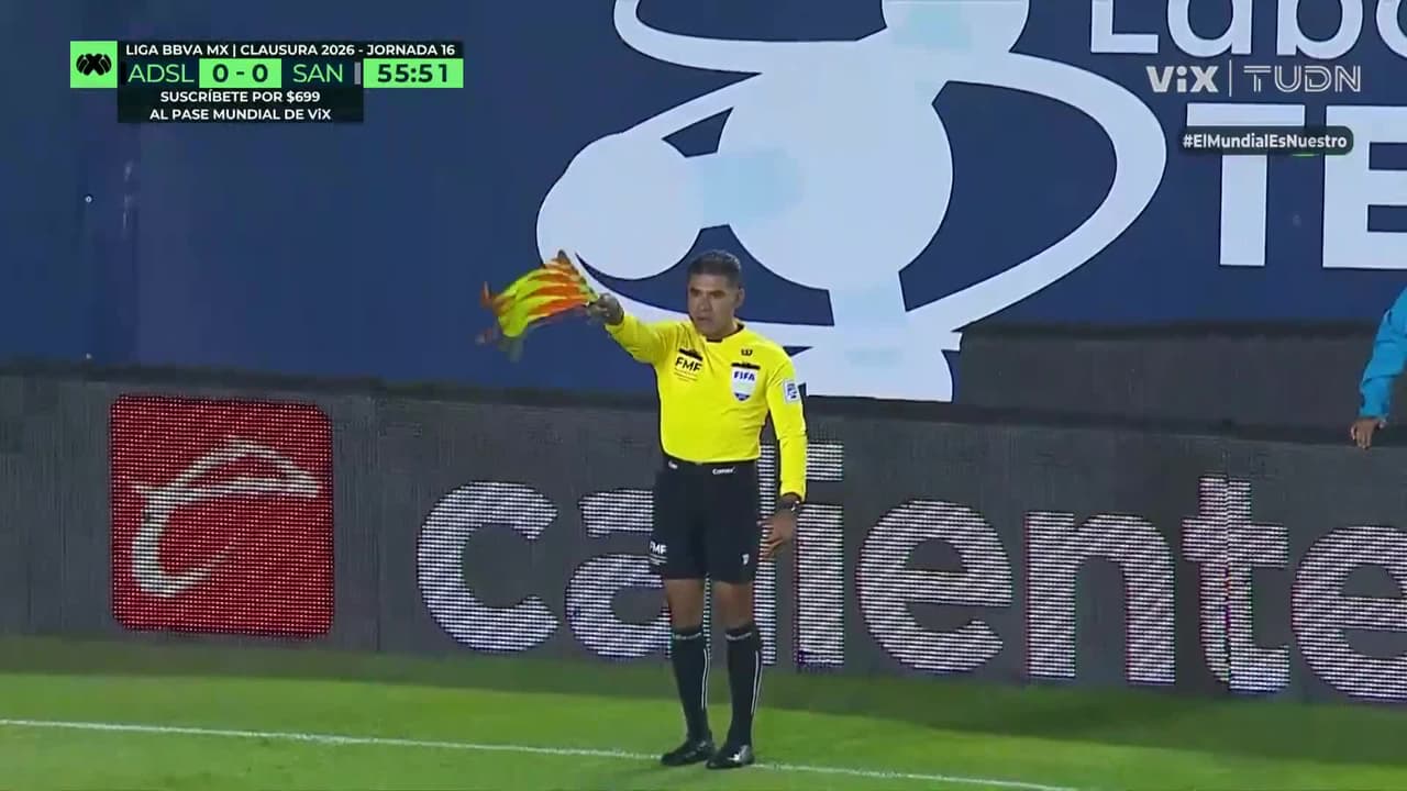 ¡Le anulan gol al Atlético San Luis! Posición adelantada de Roberto Meraz
