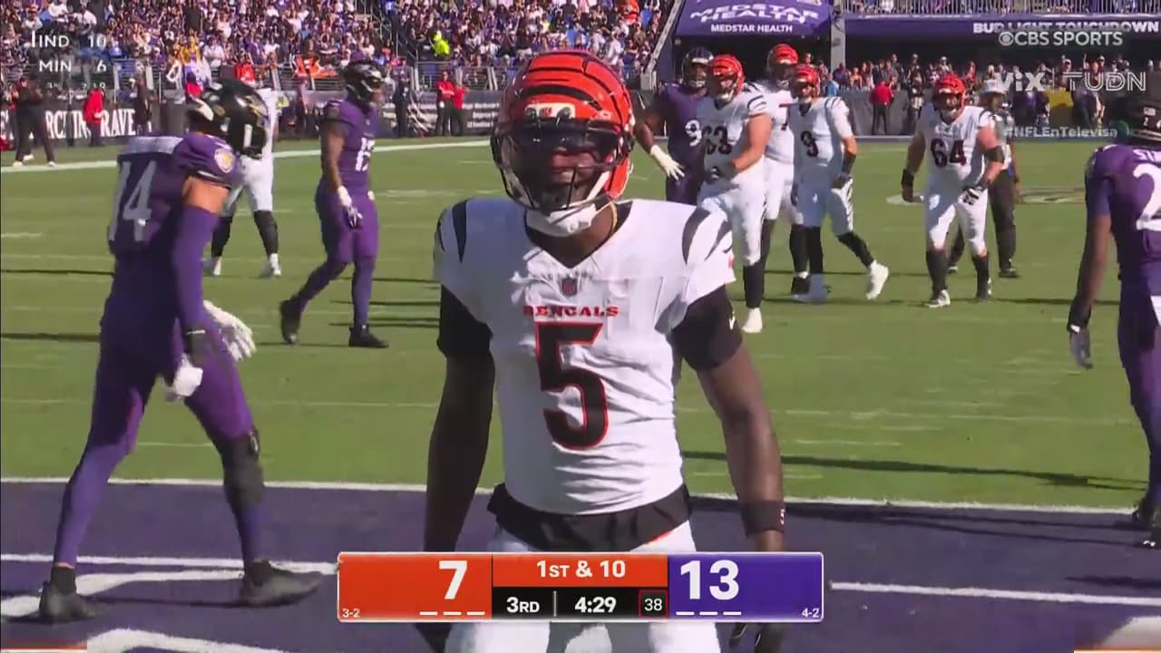 ¡Voltereta de Bengals! Touchdown de Tee Higgins a pase de Burrow
