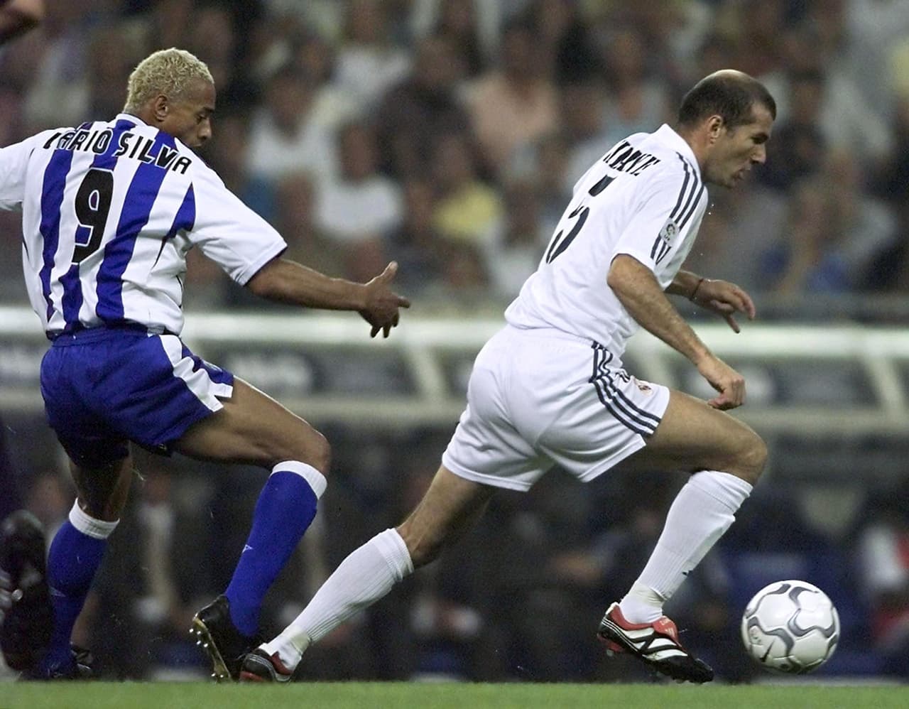 Silva jugando con el Málaga contra el Real Madrid de Zidane.