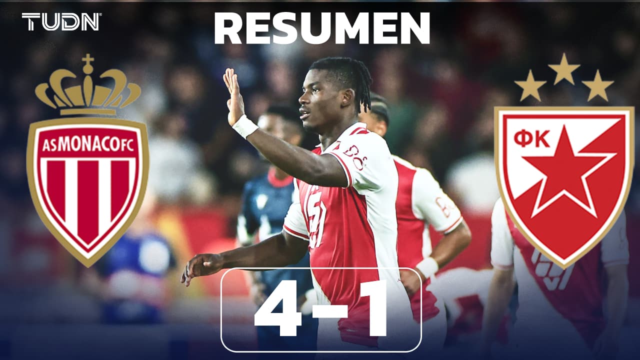 Resumen | Monaco hace 'manita' a Estrella Roja en Champions